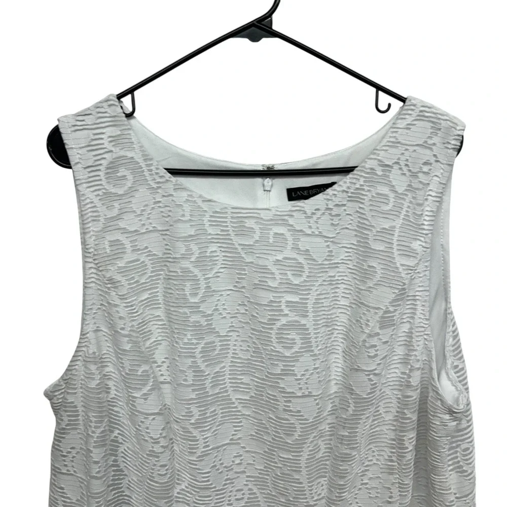 Lane‎ Bryant White Lace Dress Womens Plus Size 22-24 Sleeveless A Line - Picture 2 of 8